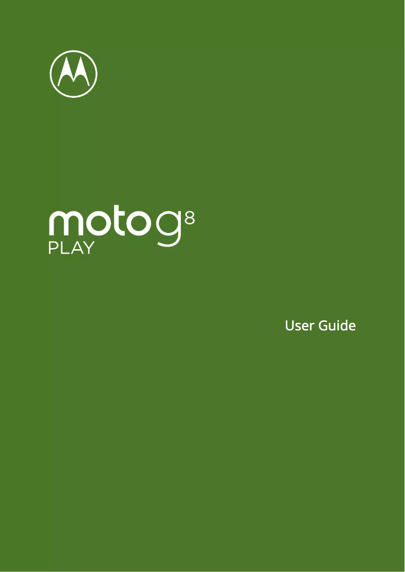 Página 1 del manual Manual de usuario Motorola Moto G8 Play