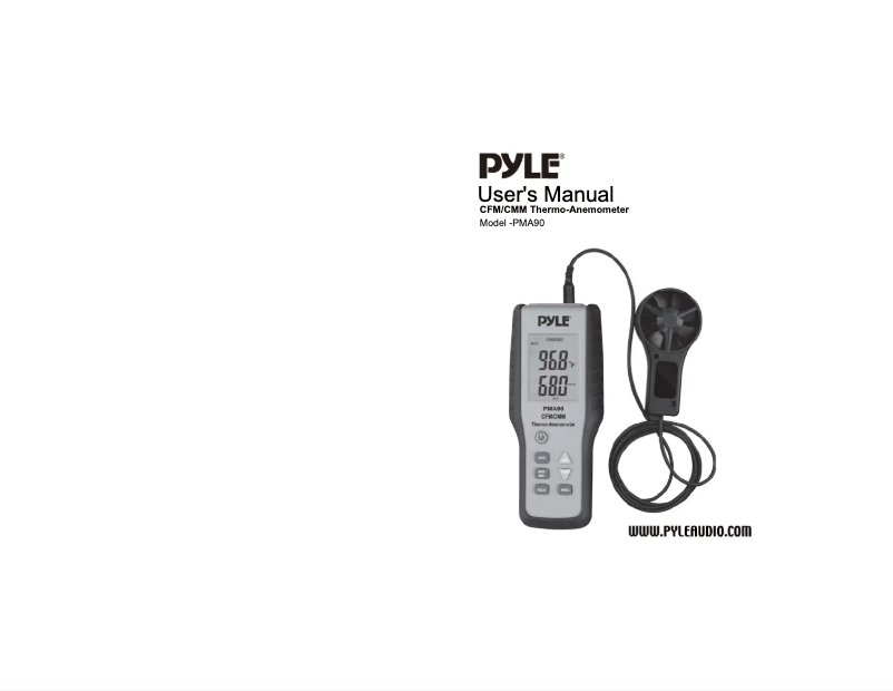 Imagen de la primera página del manual del dispositivo PMA90
