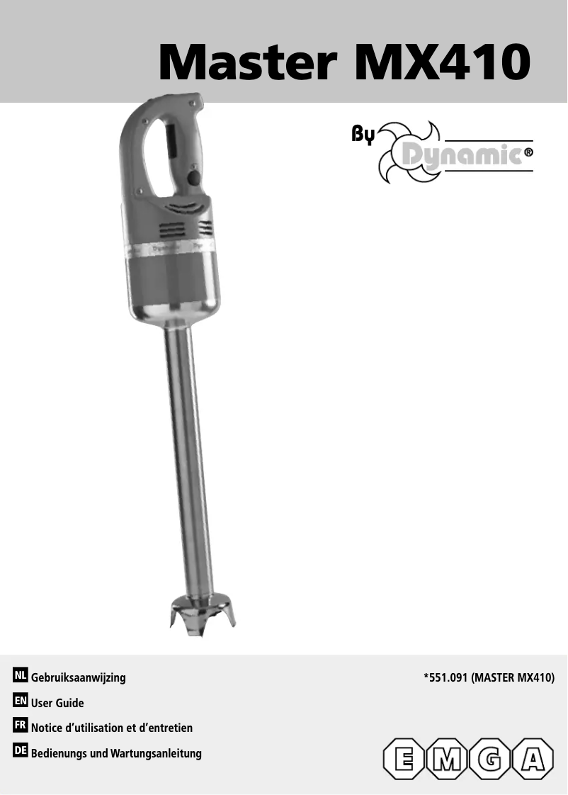 Página 1 del manual Manual de usuario Dynamic Master 551091