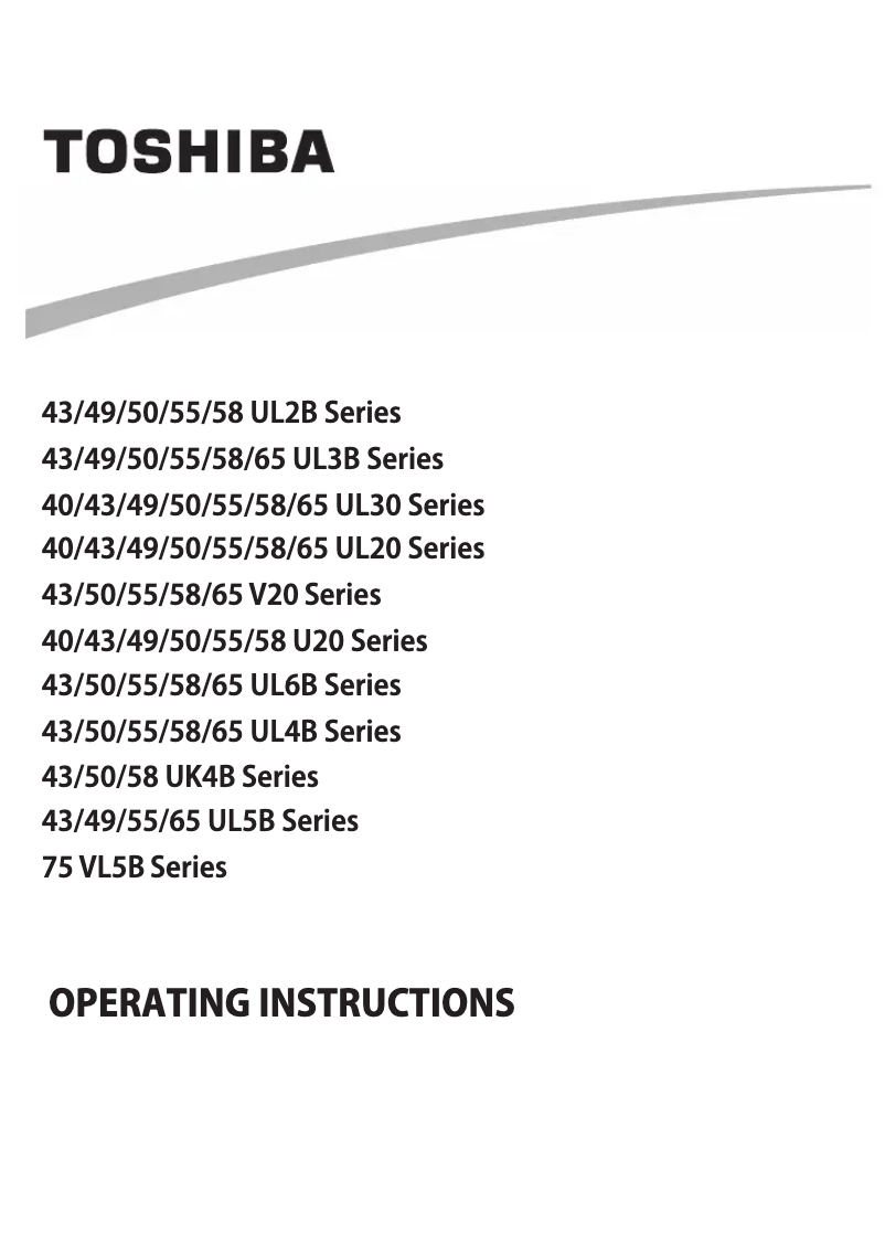 Página 1 del manual Manual de usuario Toshiba 58UL2063DB