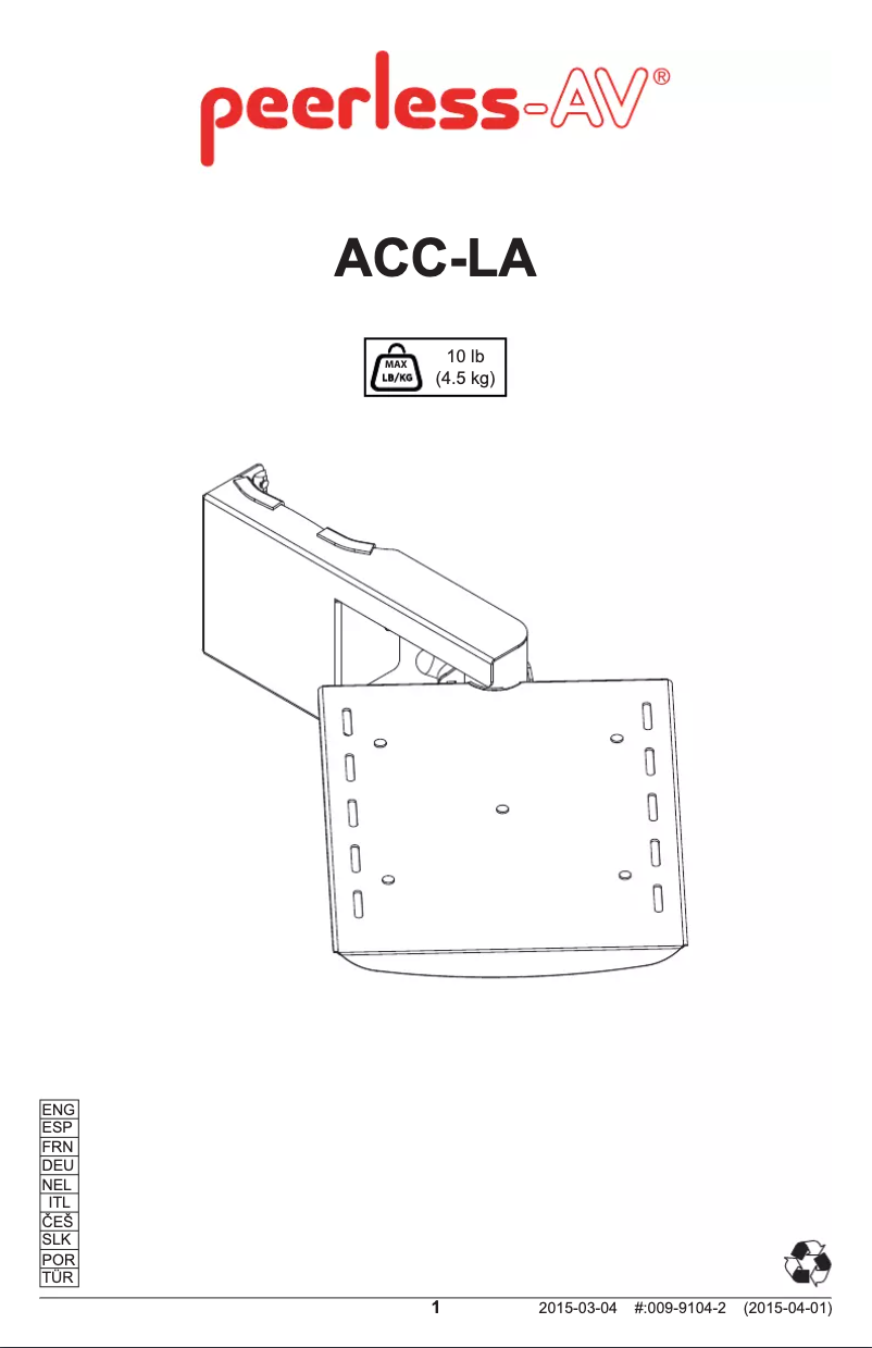 Página 1 del manual Manual de usuario Peerless-AV ACC-LA