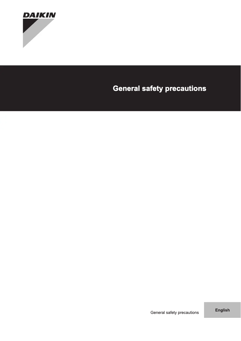 Página 1 del manual Instrucciones de seguridad Daikin RZQG71L8Y1B