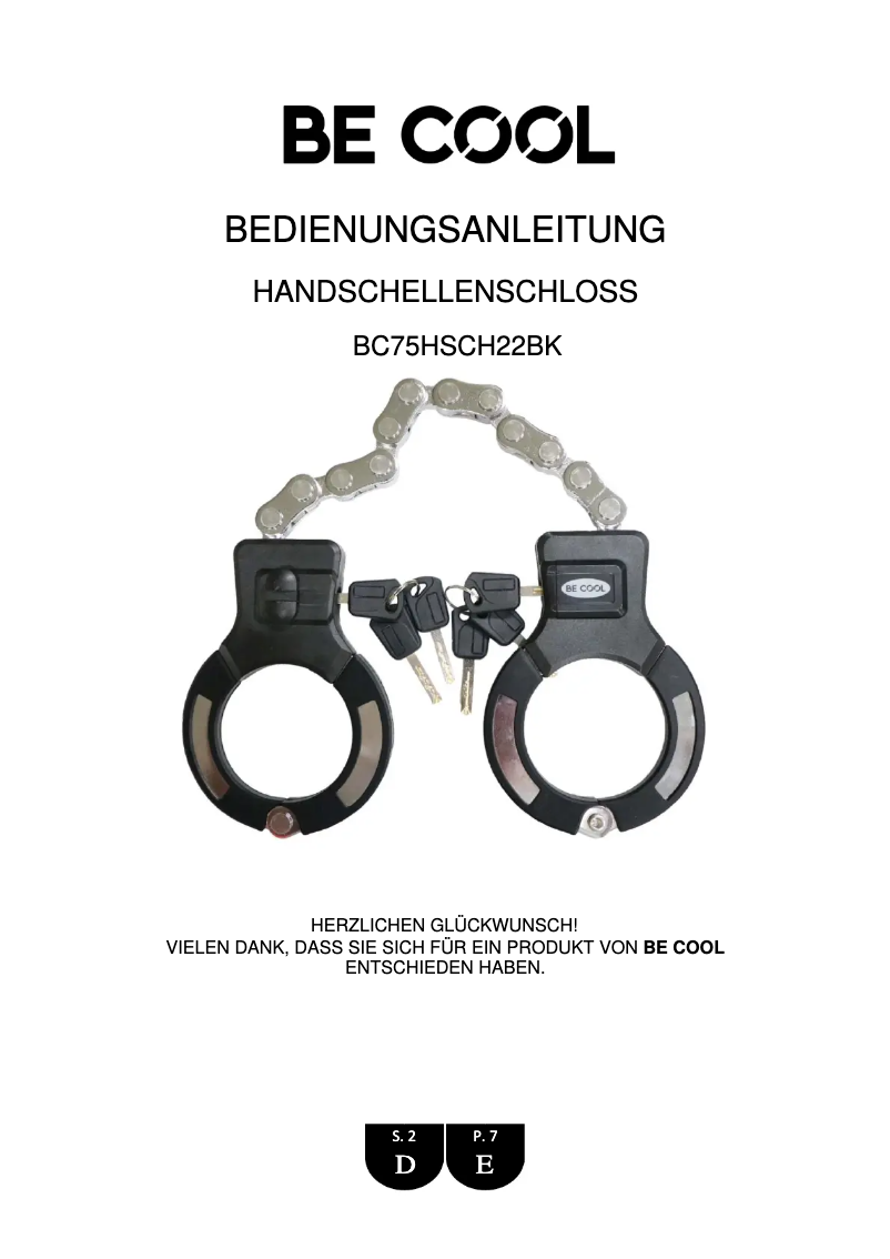 Imagen de la primera página del manual del dispositivo BC75HSCH22BK