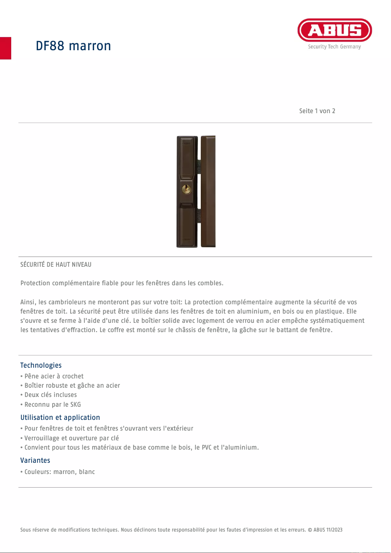 Imagen de la primera página del manual del dispositivo DF88