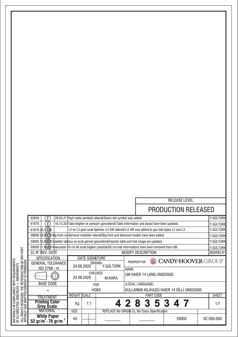 Página 1 del manual Manual de instrucciones Haier HAVG7WL4HB