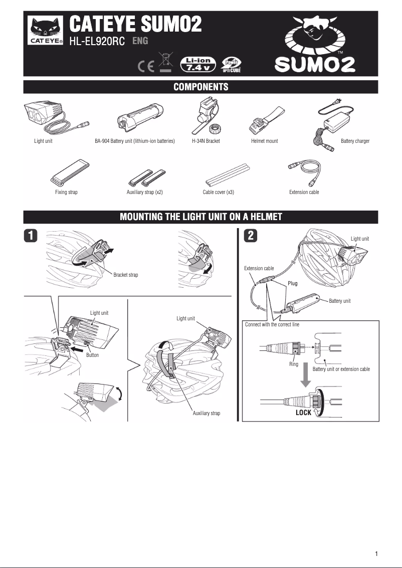 Página 1 del manual Manual de usuario Cateye Sumo 3