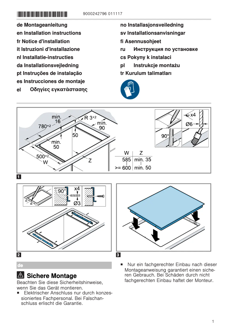 Página 1 del manual Instrucciones / montaje Neff T18TT16N0