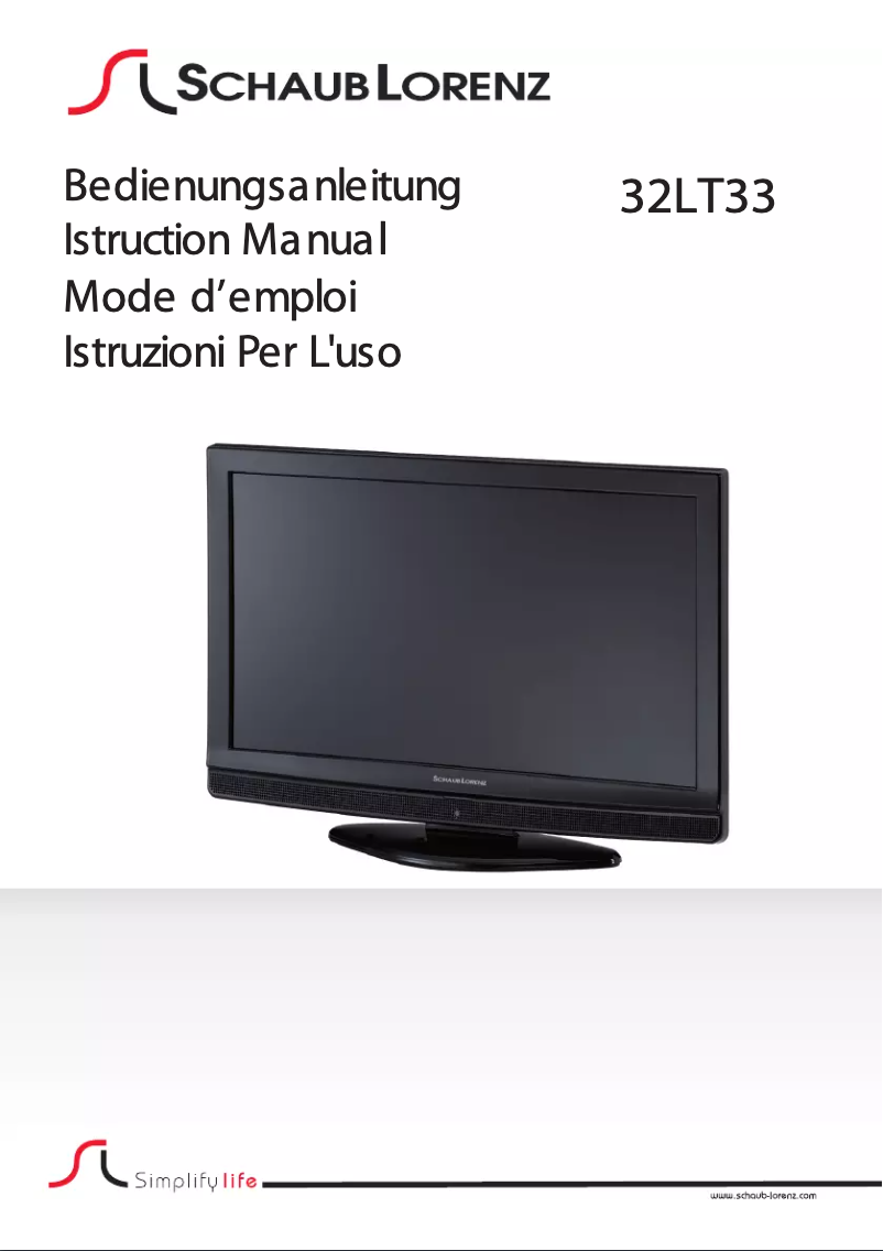 Imagen de la primera página del manual del dispositivo 32LT33