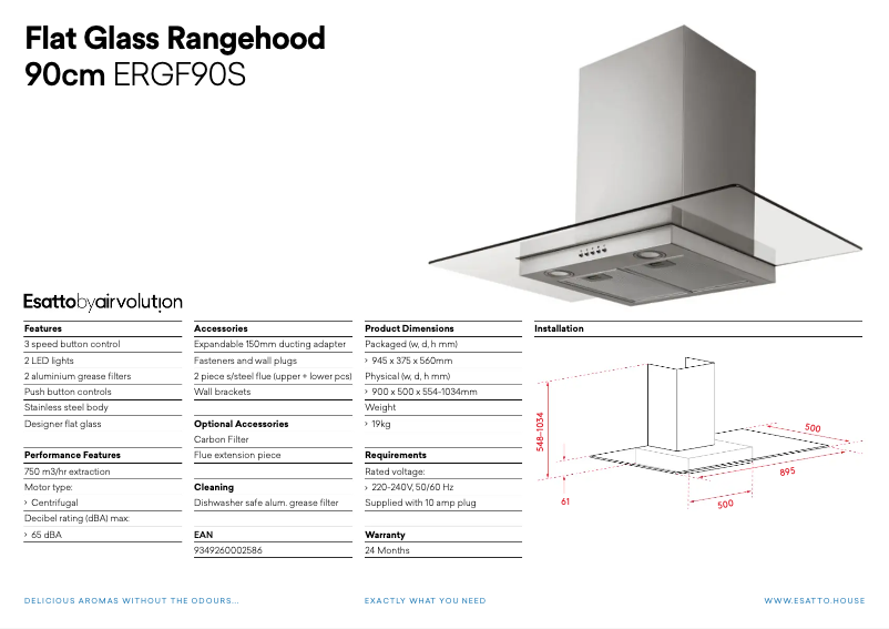Imagen de la primera página del manual del dispositivo ERGF90S