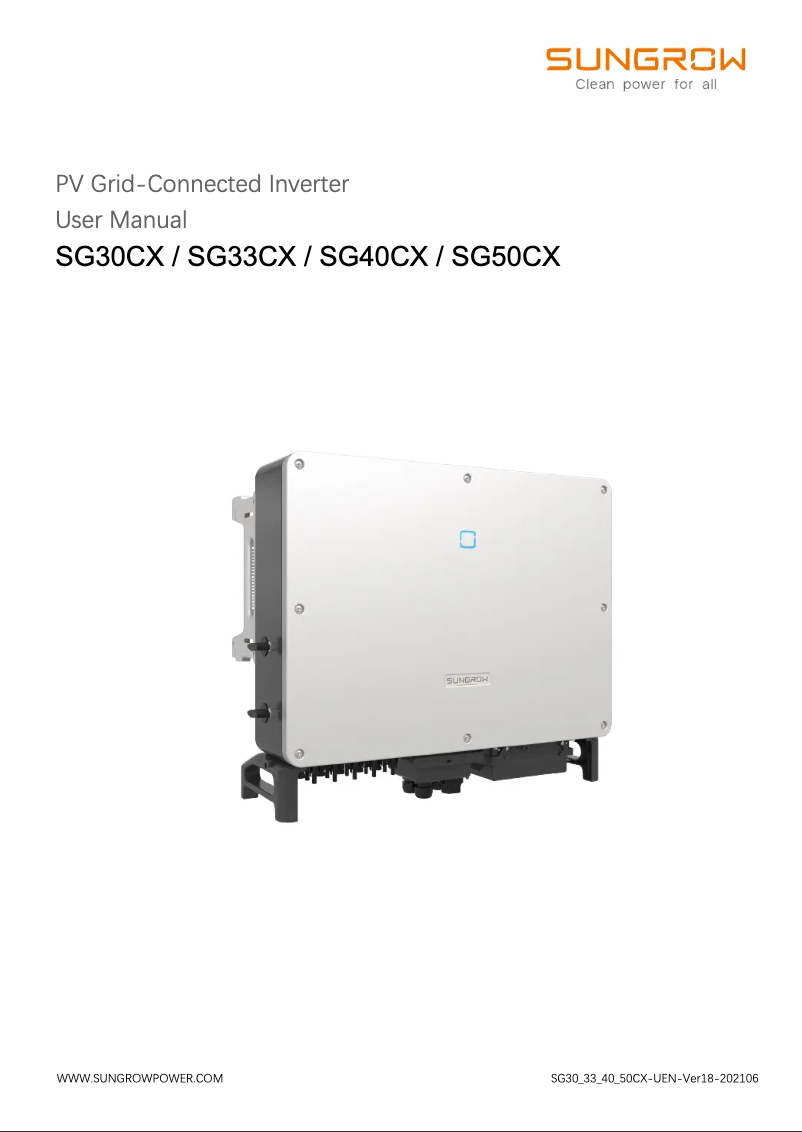 Imagen de la primera página del manual del dispositivo SG40CX