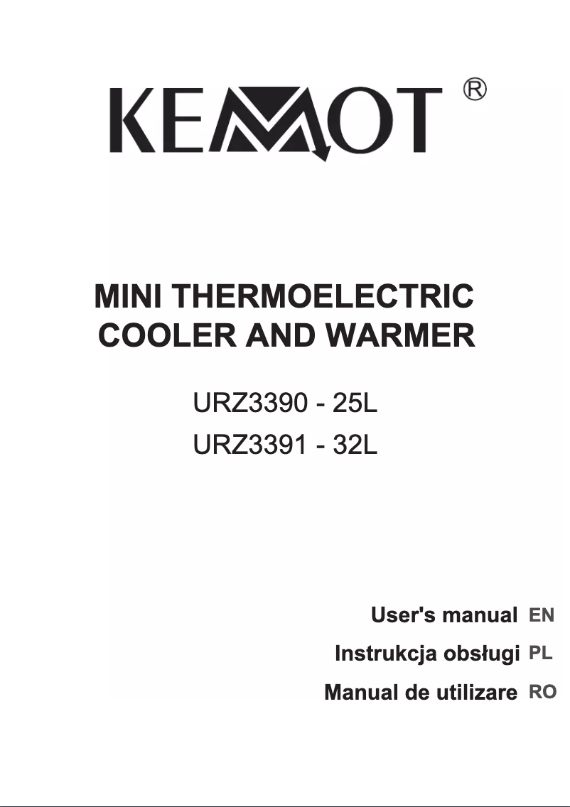 Página 1 del manual Manual de usuario Kemot URZ3390