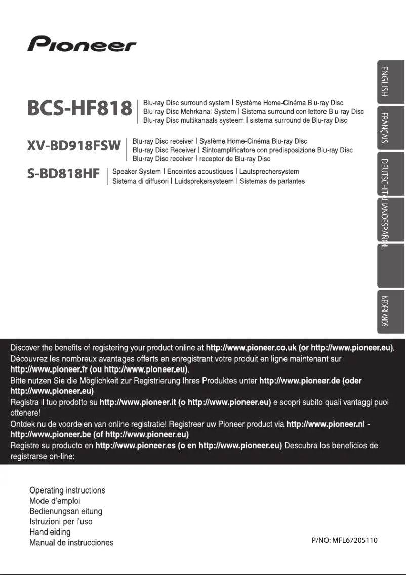 Imagen de la primera página del manual del dispositivo BCS-HF818