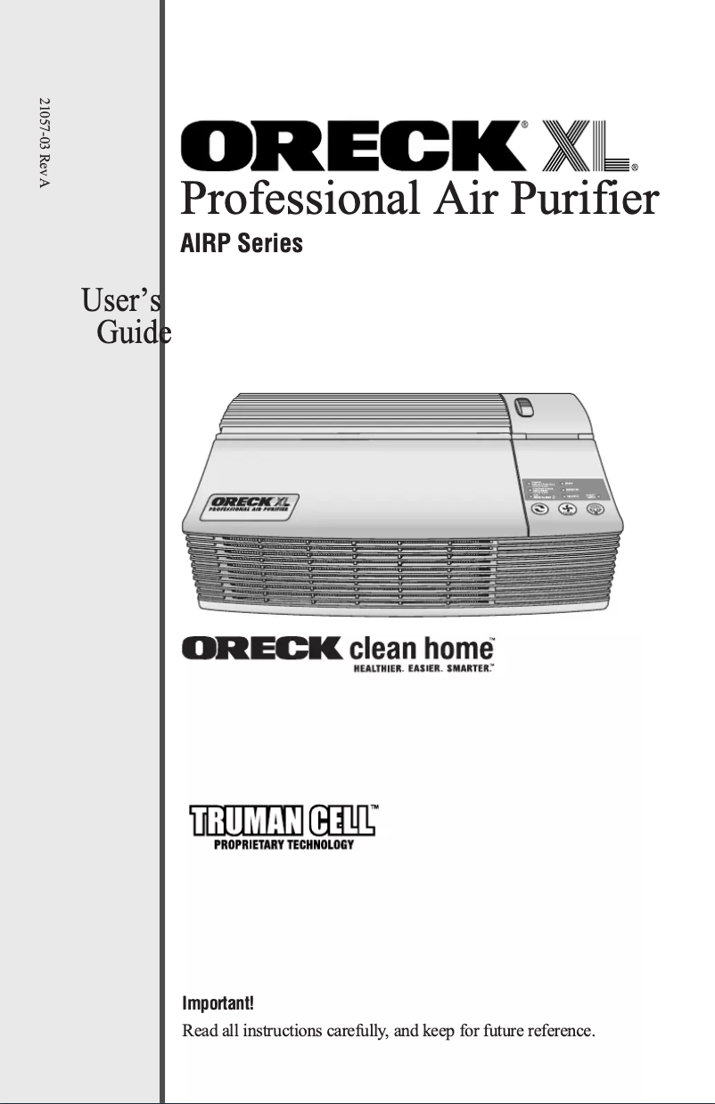 Imagen de la primera página del manual del dispositivo XL Professional
