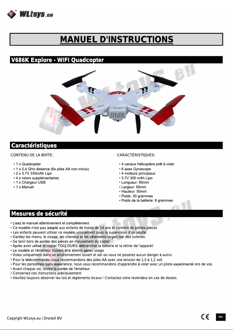 Imagen de la primera página del manual del dispositivo V686K - Explore