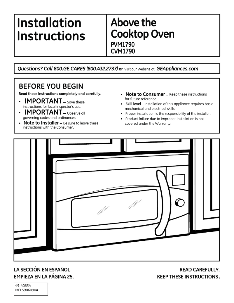 Imagen de la primera página del manual del dispositivo PVM1790