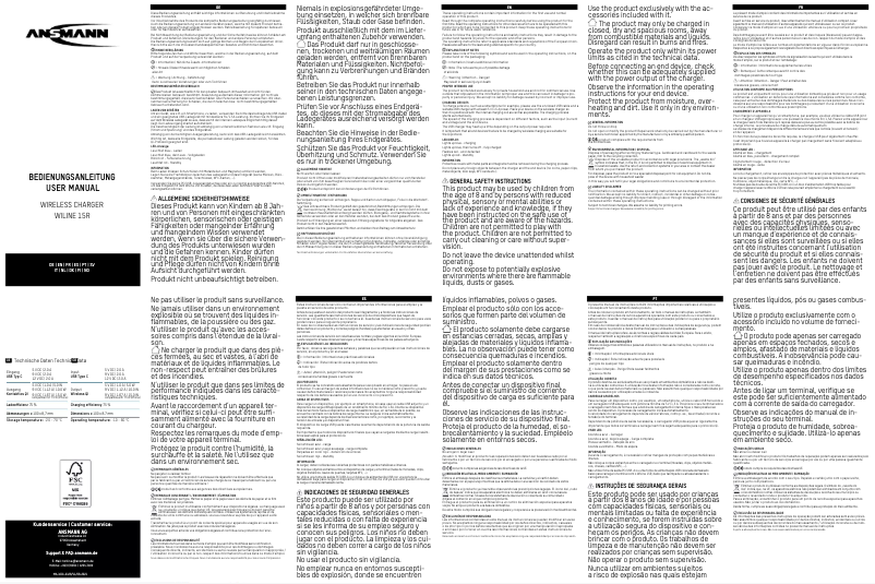 Imagen de la primera página del manual del dispositivo WiLine 15R