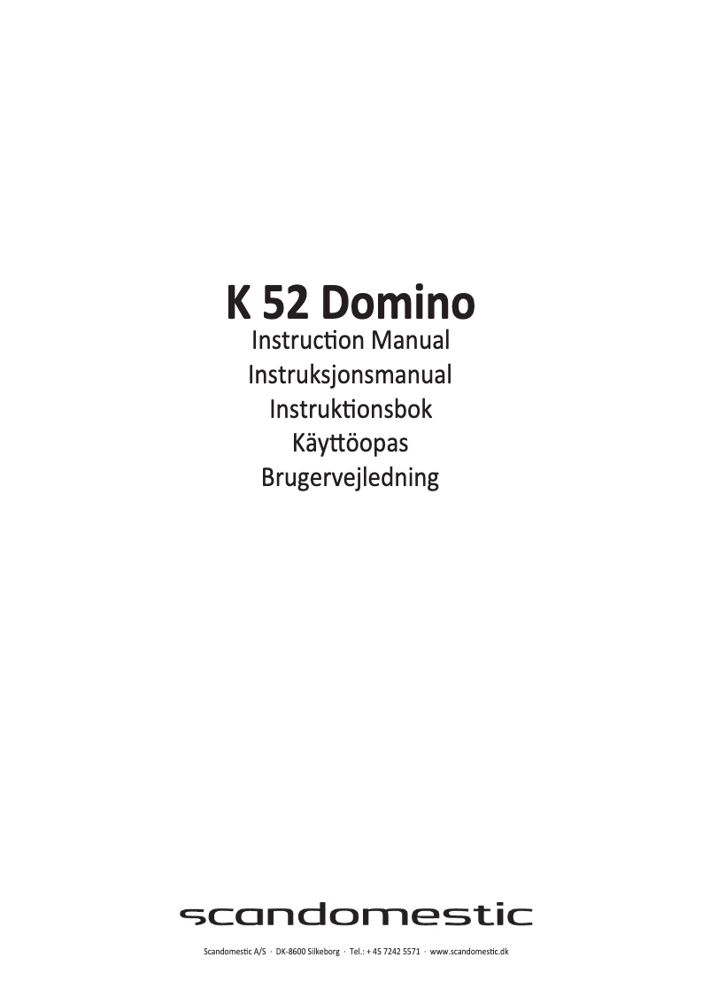 Página 1 del manual Manual de usuario Scandomestic K 52 Domino