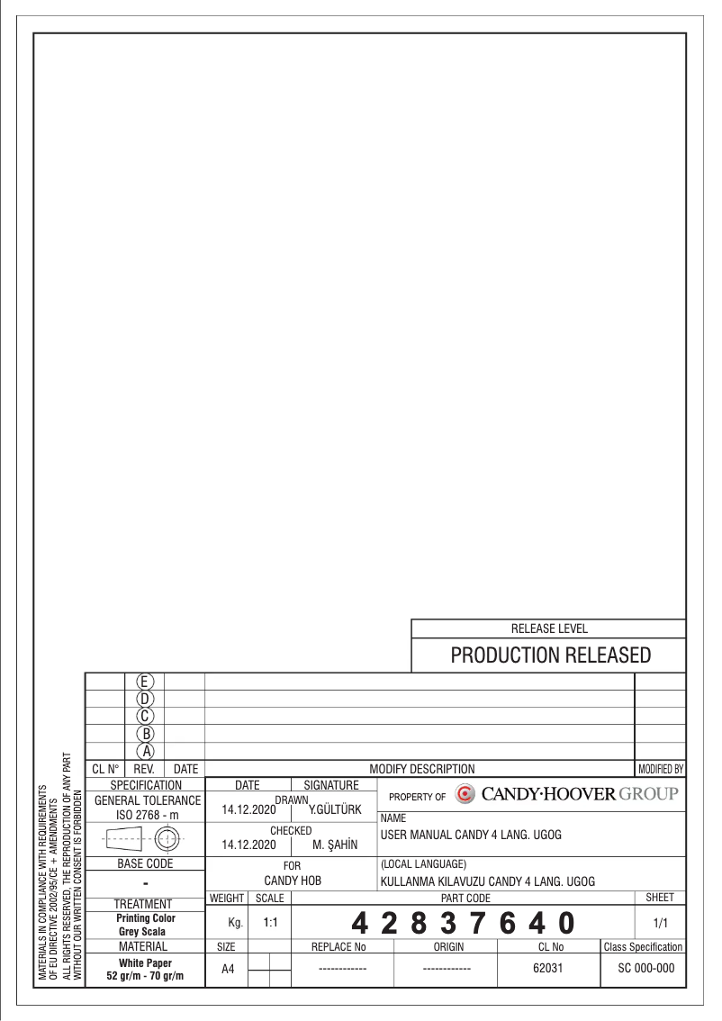 Imagen de la primera página del manual del dispositivo CSG6DPW
