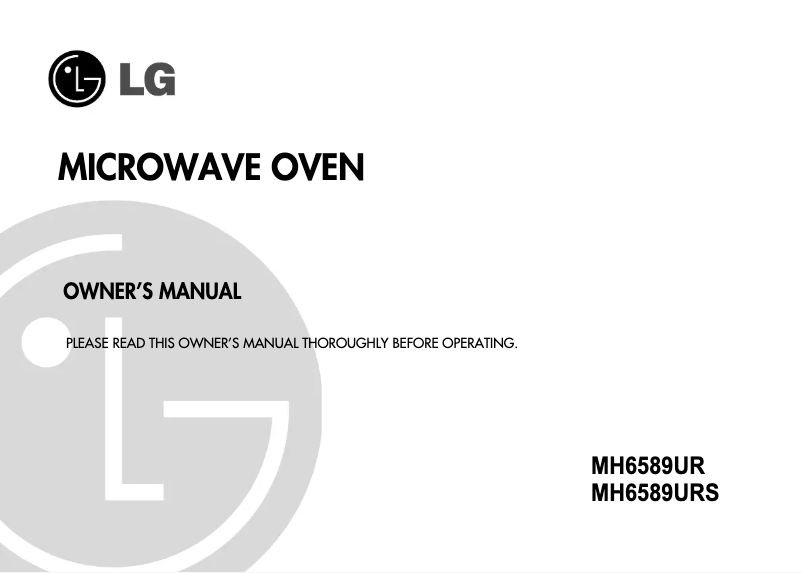 Página nº 1 - Manual de usuario LG MH6589UR