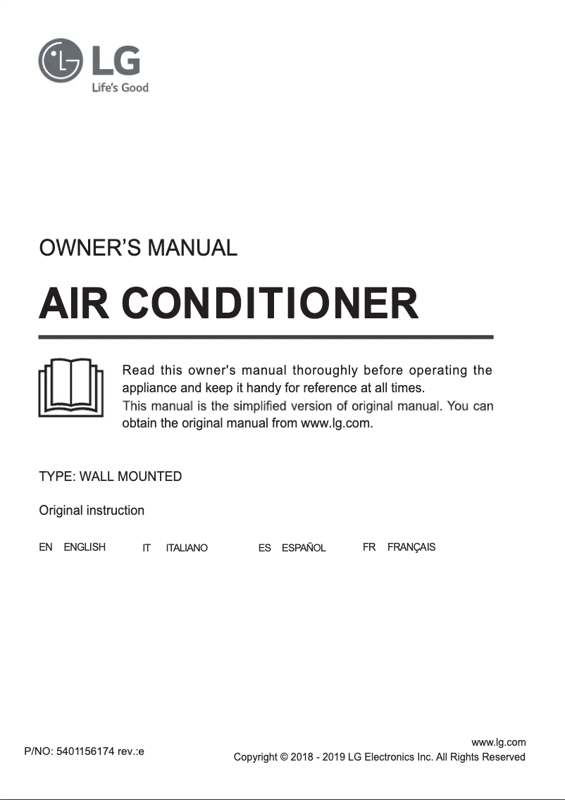 Imagen de la primera página del manual del dispositivo S18ET
