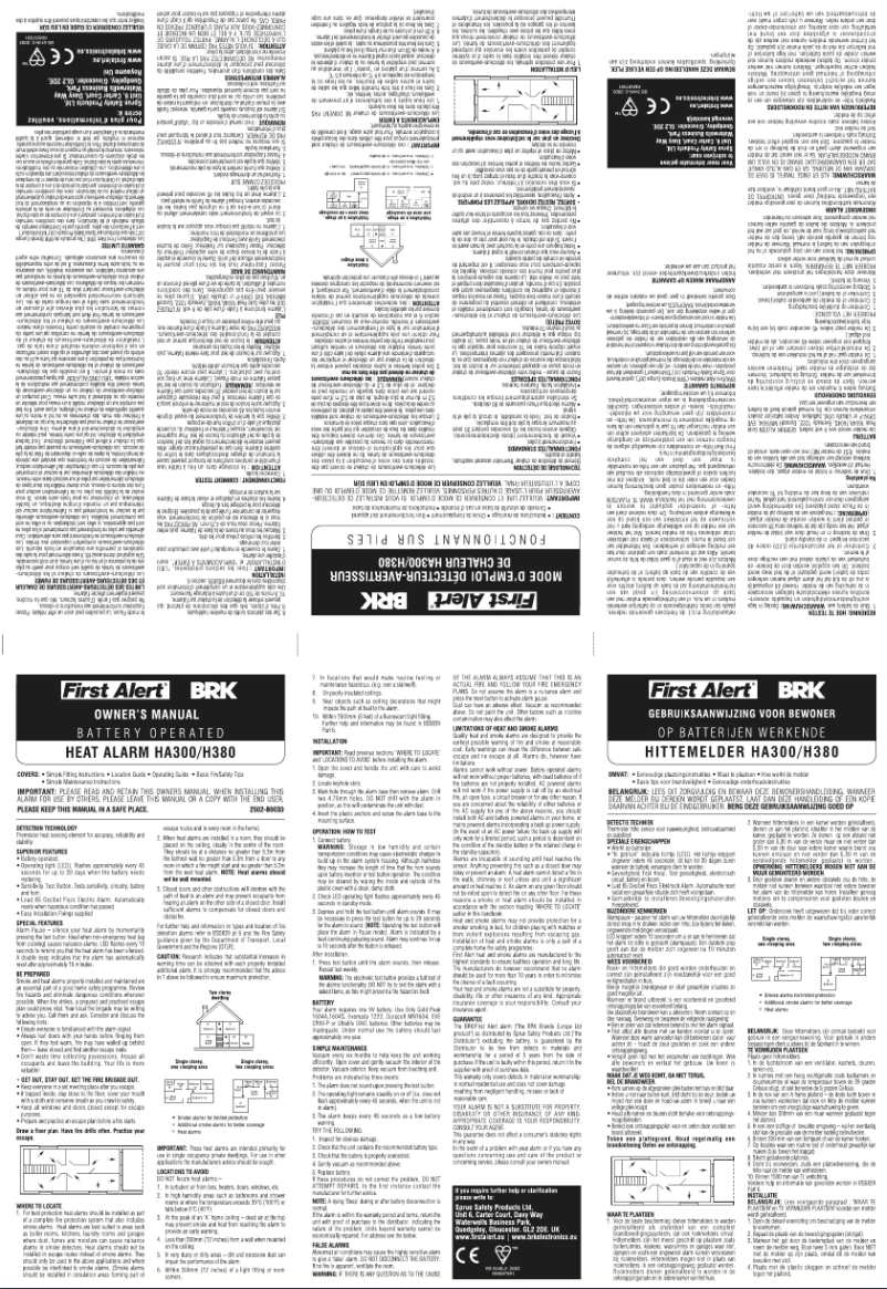 Página 1 del manual Manual de usuario First Alert H380