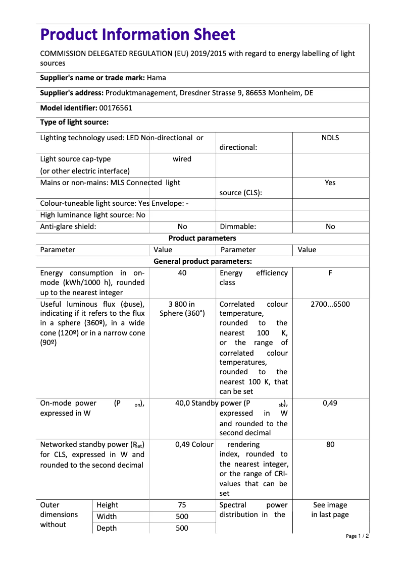 Página nº 1 - Ficha técnica Hama Big 00176561