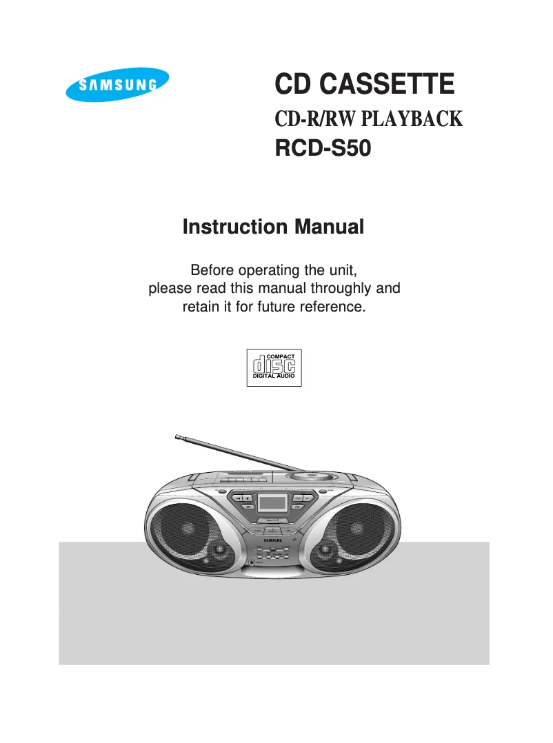 Página 1 del manual Manual de usuario Samsung RCD-S50