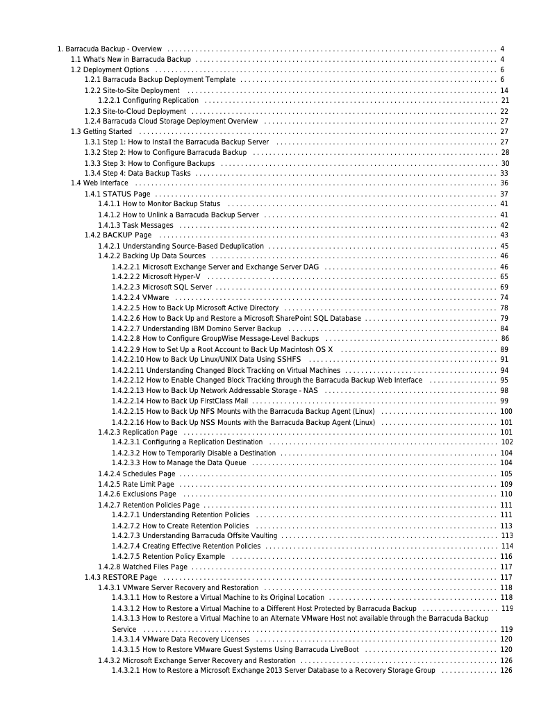 Imagen de la primera página del manual del dispositivo Backup Server 490