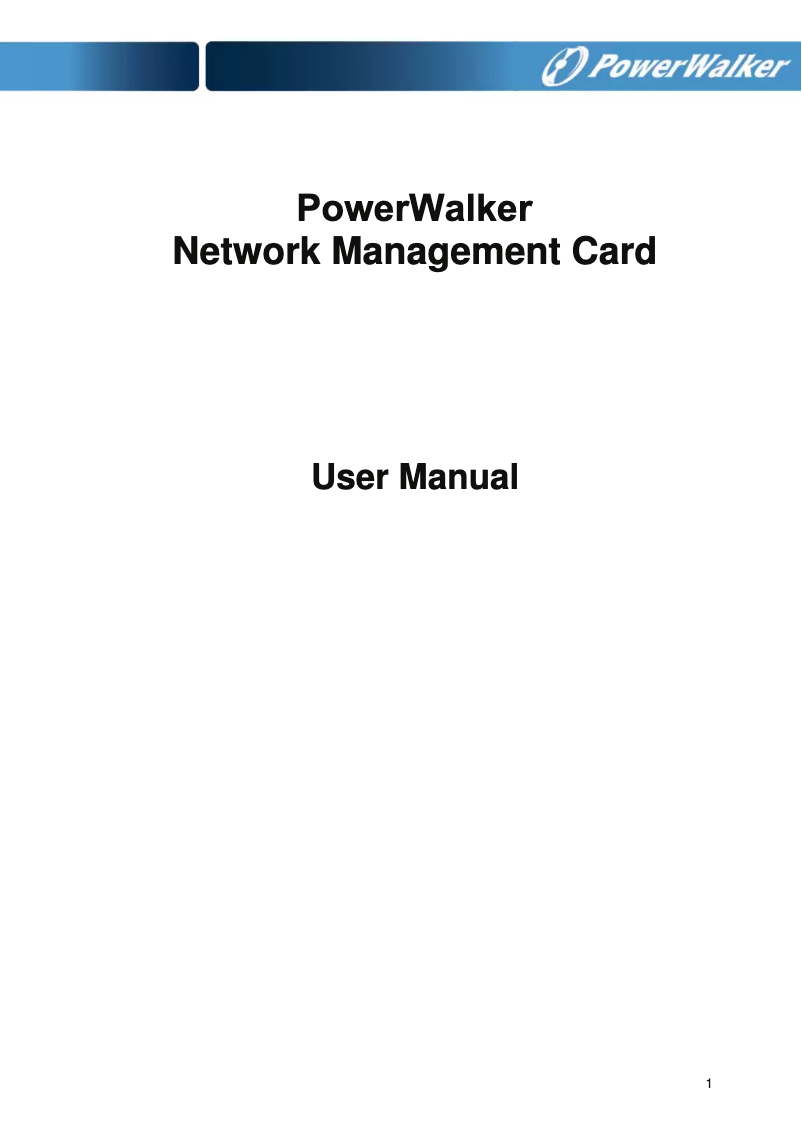 Página nº 1 - Manual de usuario PowerPlus NMC Card