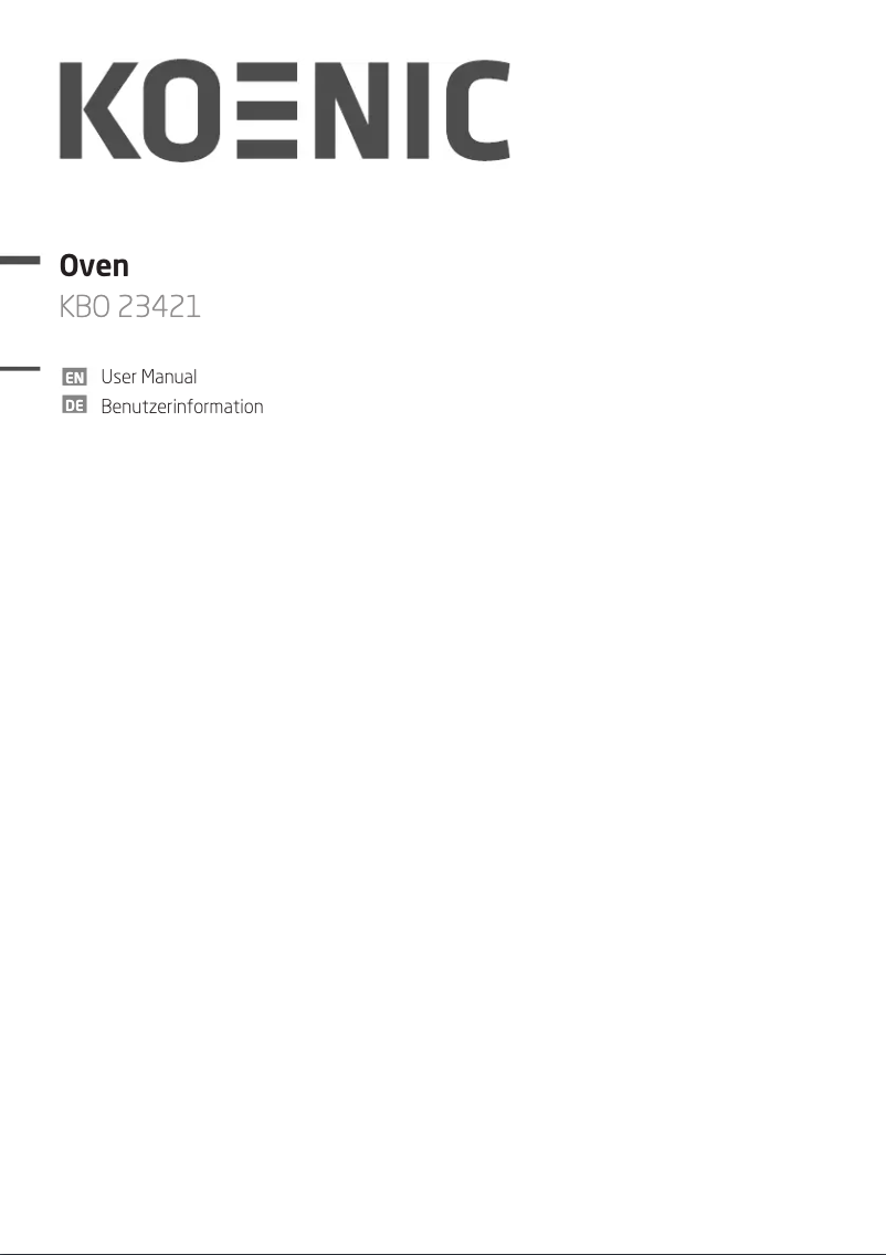 Página 1 del manual Manual de usuario Koenic KBC 23421