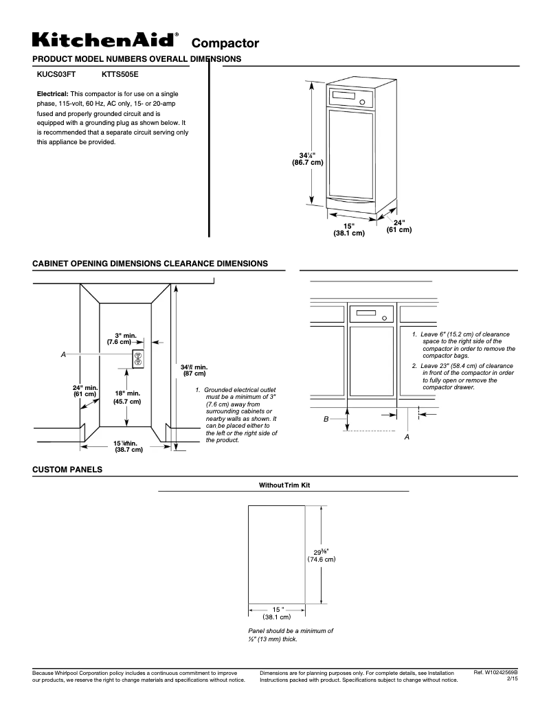 Imagen de la primera página del manual del dispositivo KTTS505E