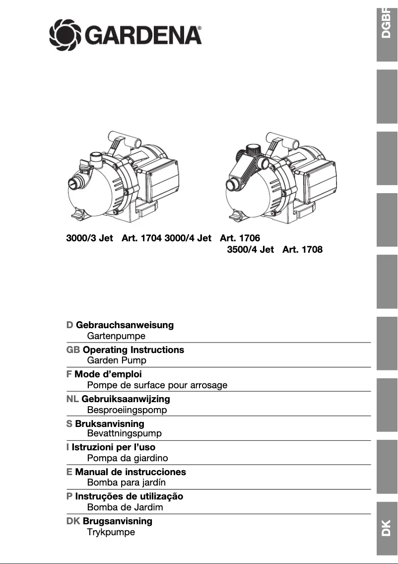 Imagen de la primera página del manual del dispositivo 3500/4 Jet