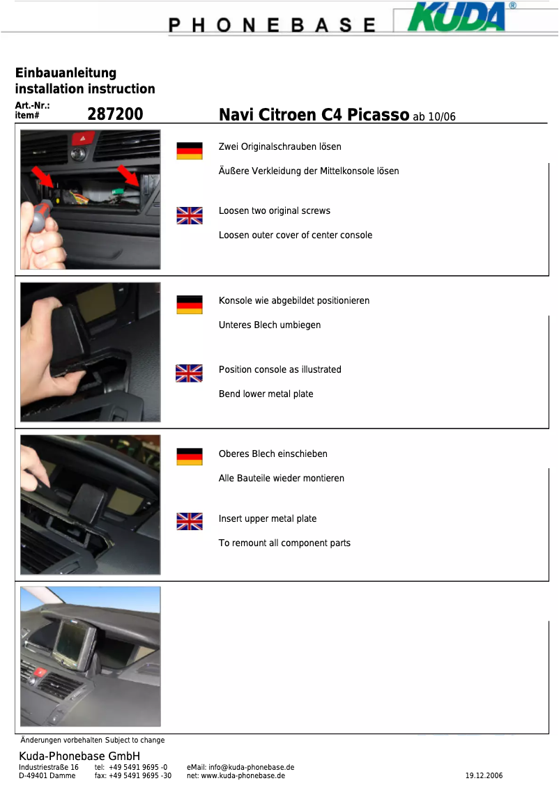 Imagen de la primera página del manual del dispositivo 287200