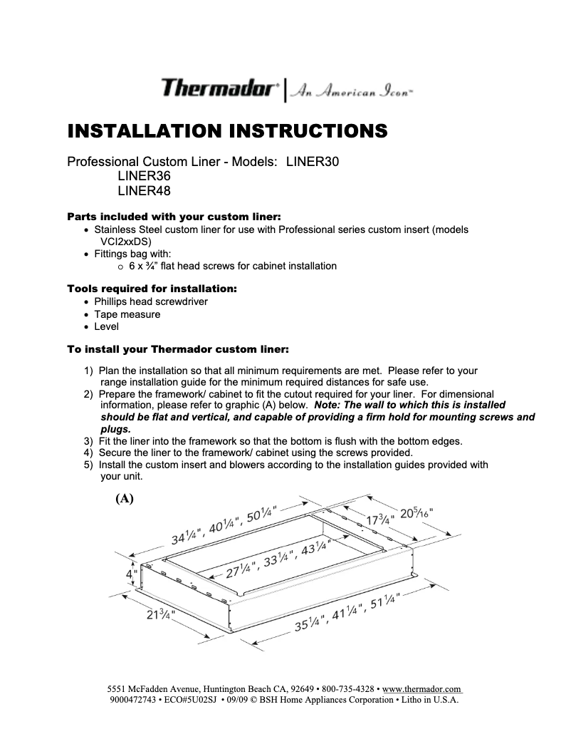 Imagen de la primera página del manual del dispositivo LINER30