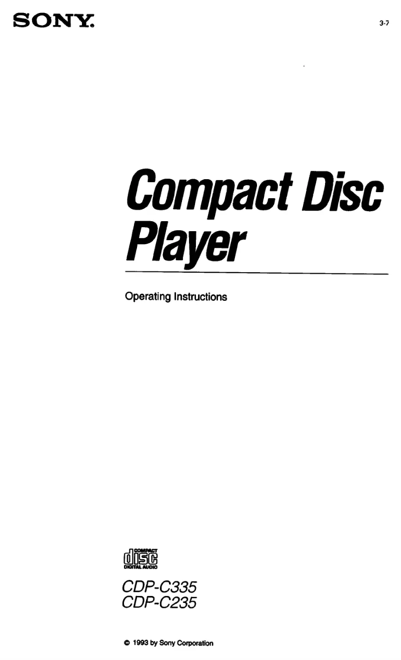 Imagen de la primera página del manual del dispositivo CDP-C335
