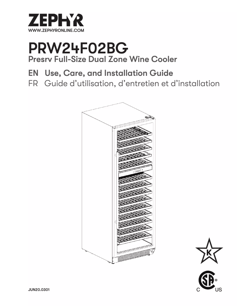 Imagen de la primera página del manual del dispositivo PRW24F02BG