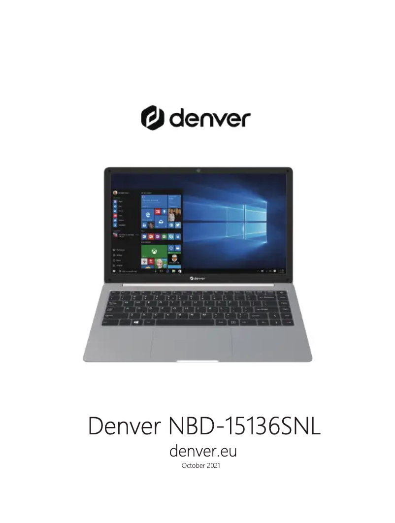 Página 1 del manual Manual de usuario Denver NBD-15136SNL