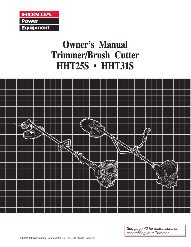 Página 1 del manual Manual de usuario Honda HHT31S