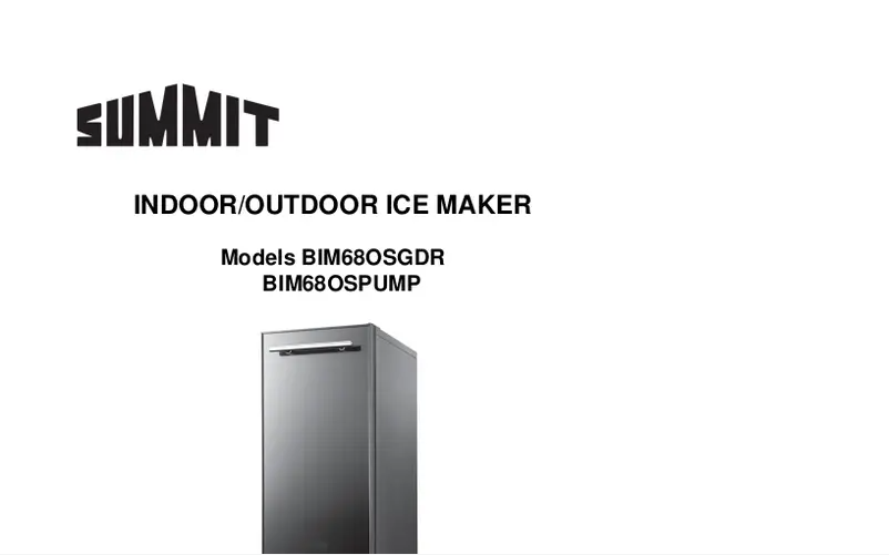 Página 1 del manual Manual de usuario Summit BIM68OSPUMPIF