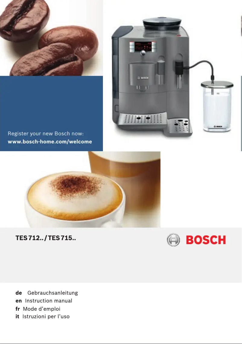 Página 1 del manual Manual de usuario Bosch VeroBar AromaPro 300 TES71555DE