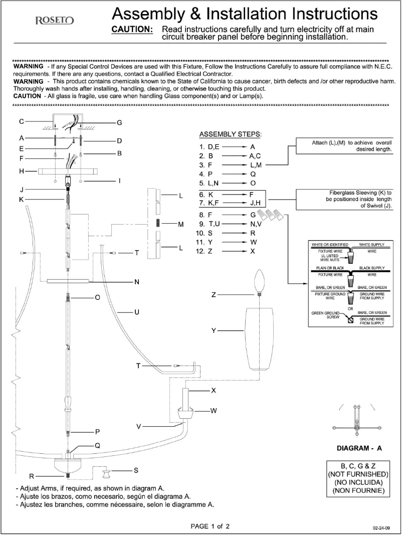 Imagen de la primera página del manual del dispositivo Willow PCH2154ABZ