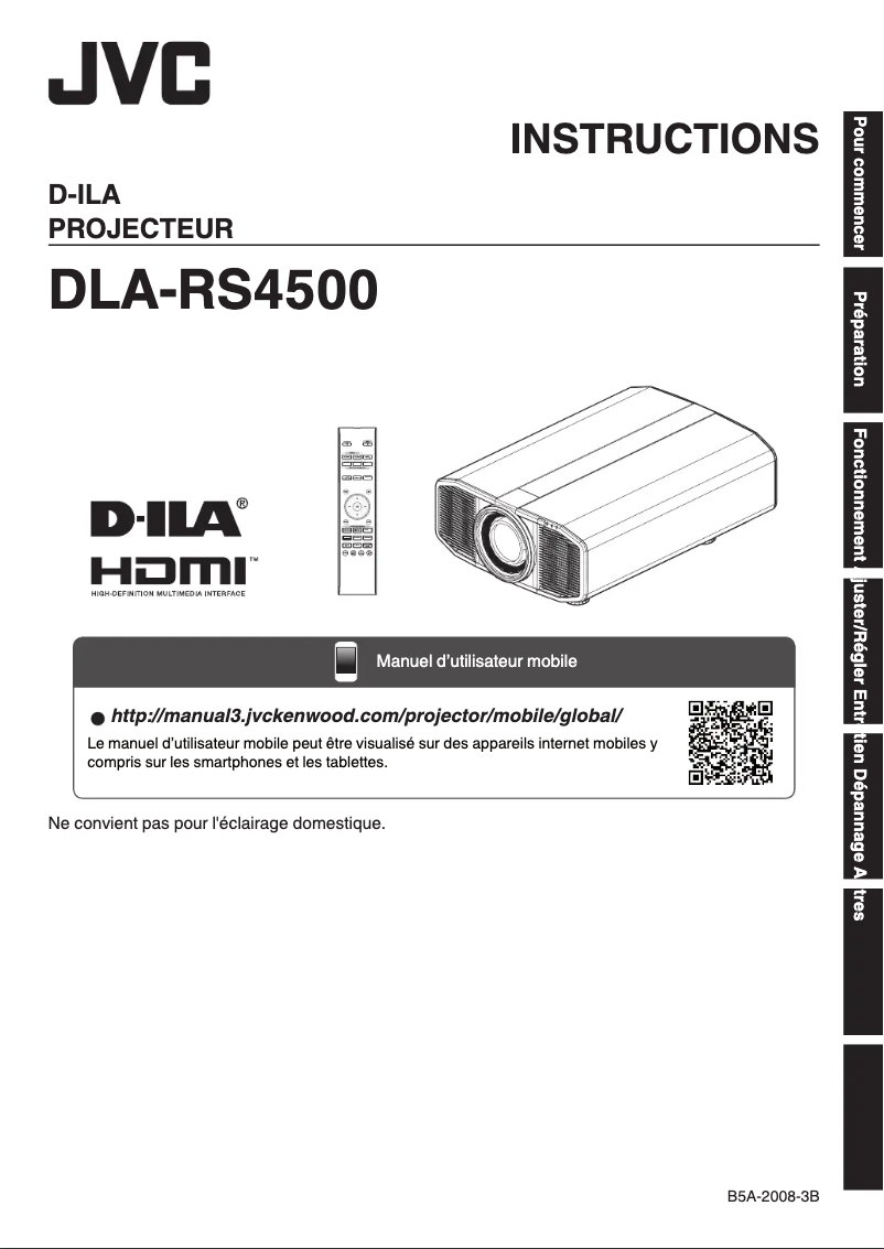 Página 1 del manual Manual de usuario JVC DLA-RS4500K