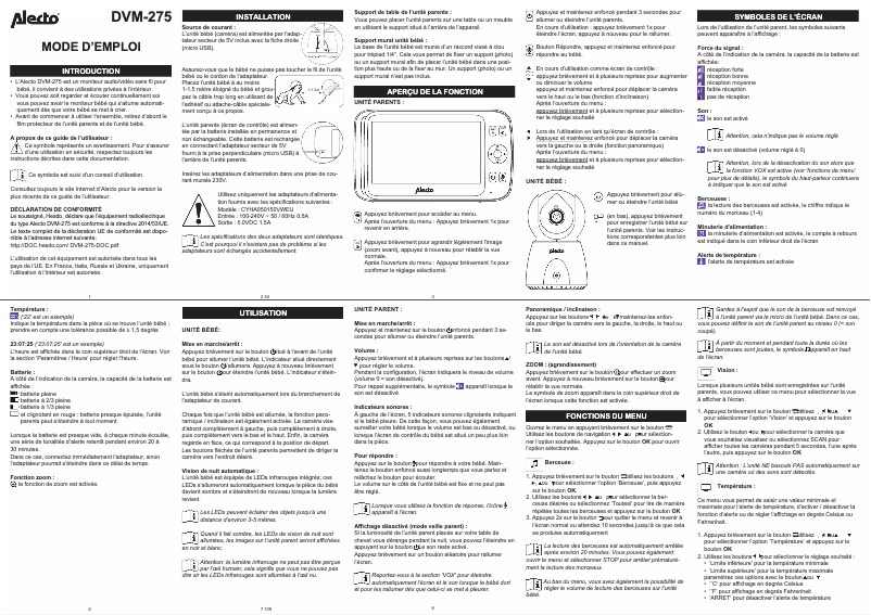 Imagen de la primera página del manual del dispositivo DVM-275