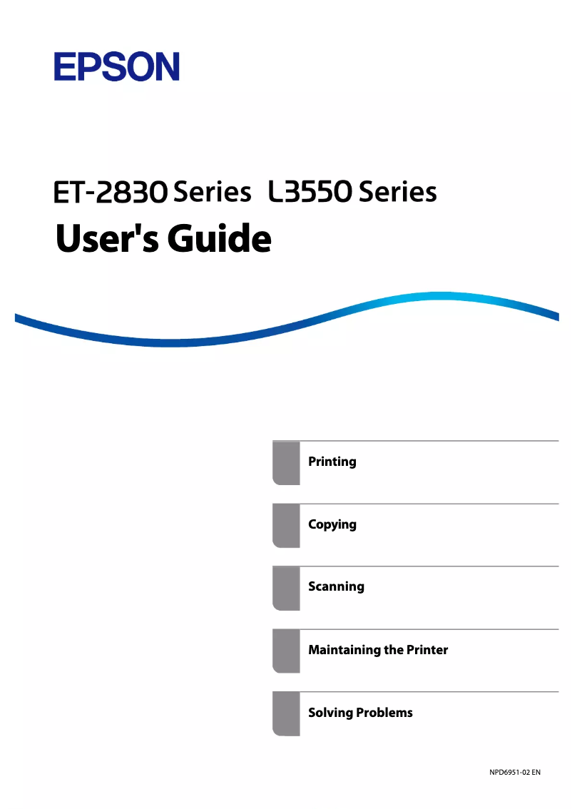 Imagen de la primera página del manual del dispositivo EcoTank L3558