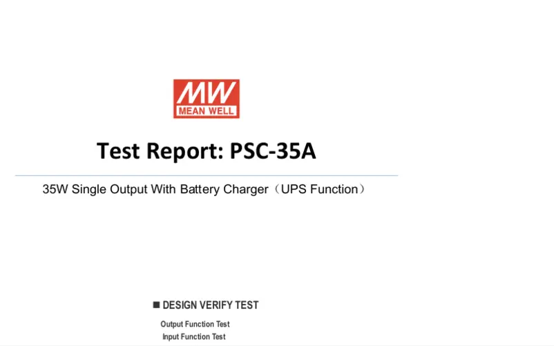 Imagen de la primera página del manual del dispositivo PSC-35A