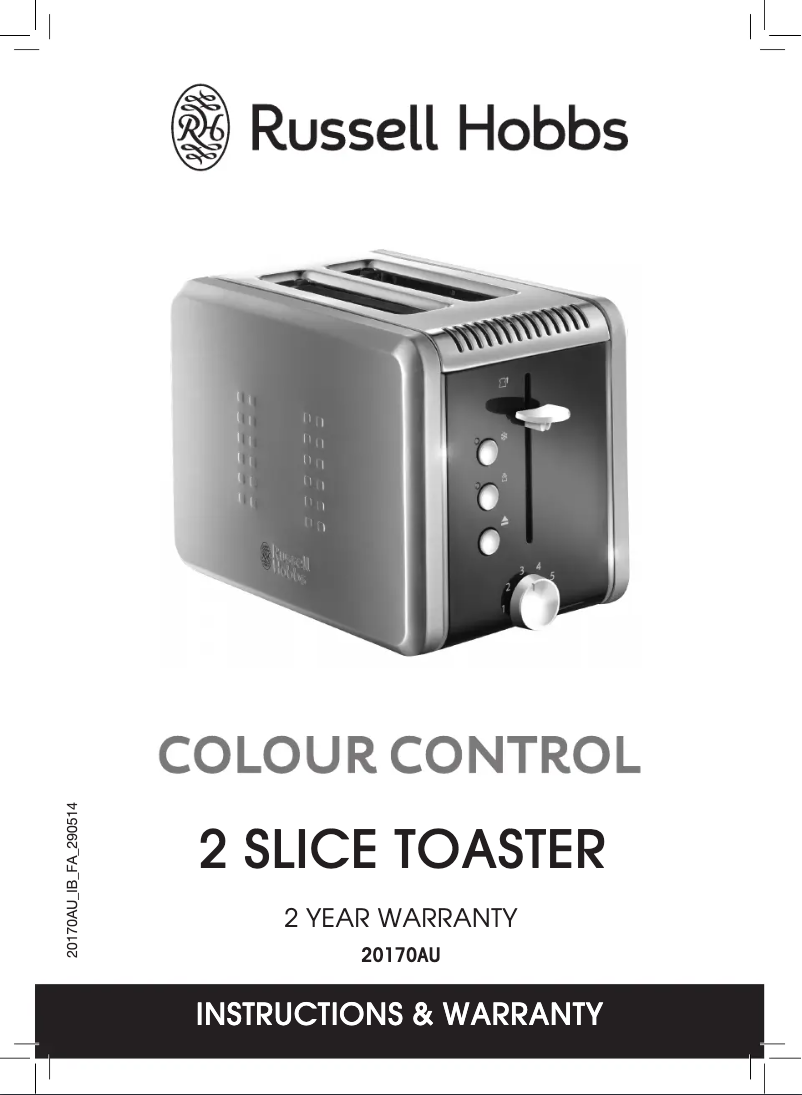 Página 1 del manual Manual de usuario Russell Hobbs Colour Control 20170