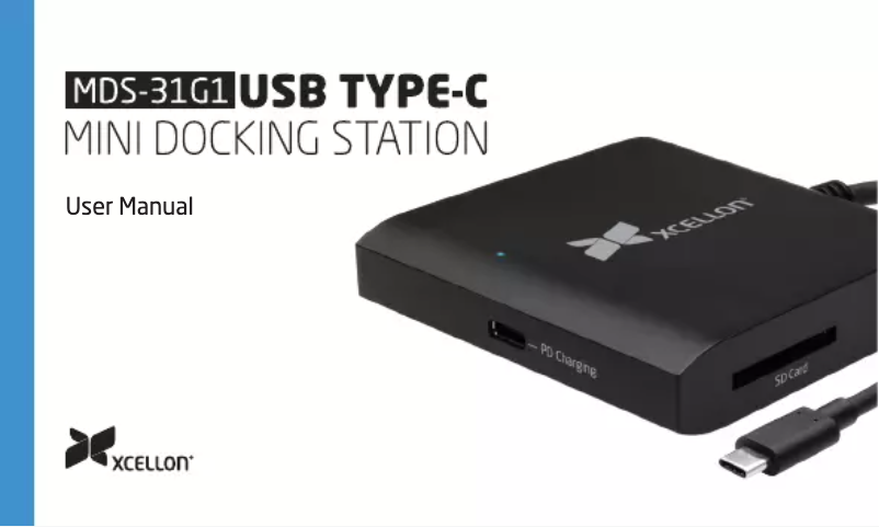 Página nº 1 - Manual de usuario Xcellon Mini Docking Station