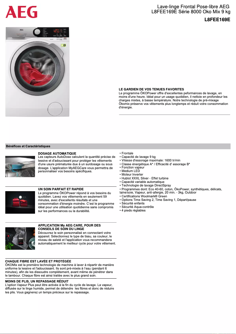 Imagen de la primera página del manual del dispositivo L8FEE169E