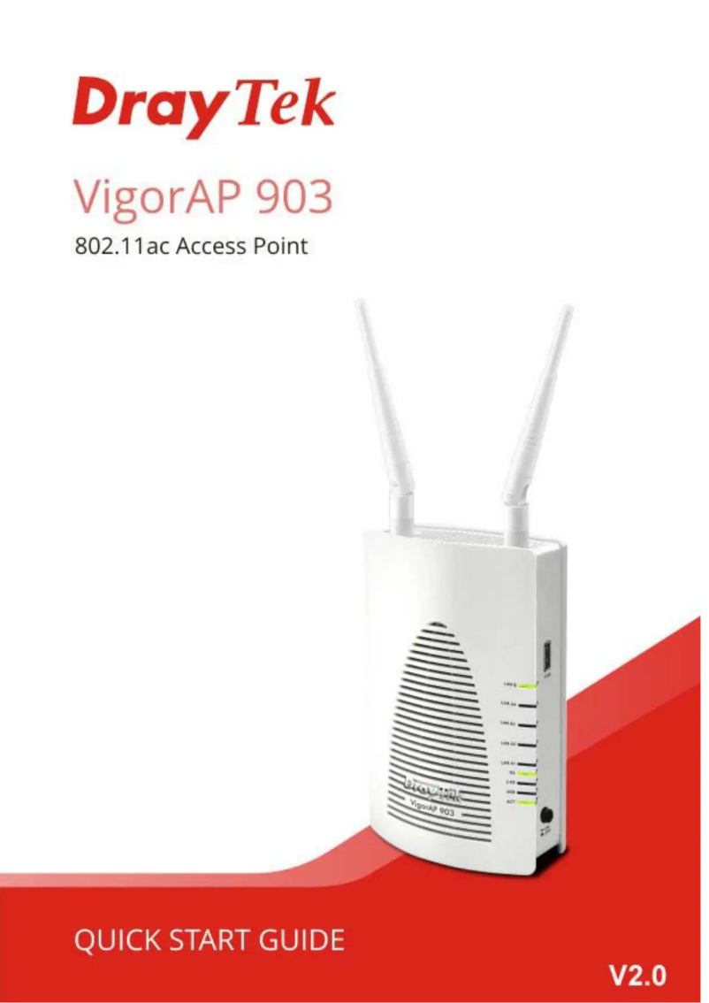 Imagen de la primera página del manual del dispositivo VigorAP 903