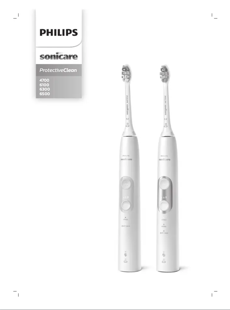 Imagen de la primera página del manual del dispositivo Sonicare ProtectiveClean 6100 HX6871